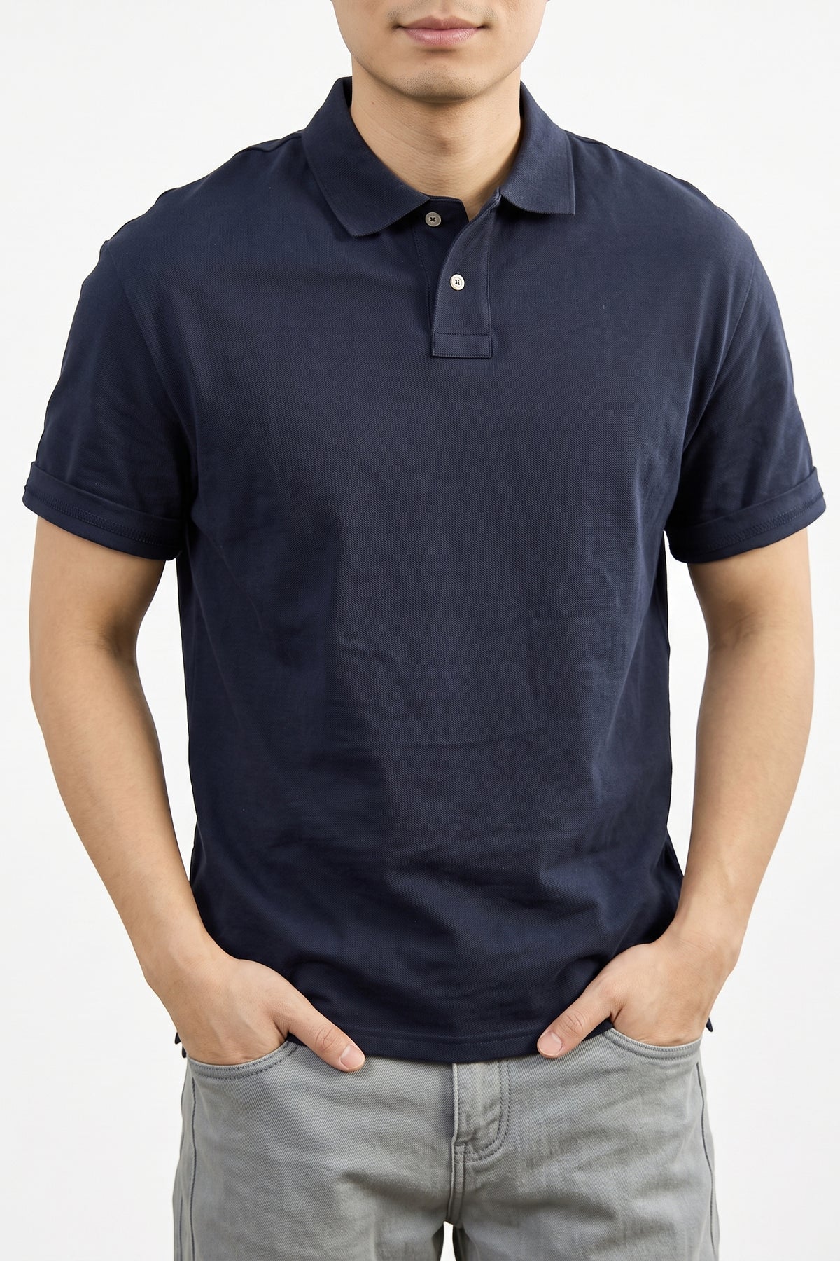 Men's Heavyweight Premium Cotton Polo Shirt – Knit Collar