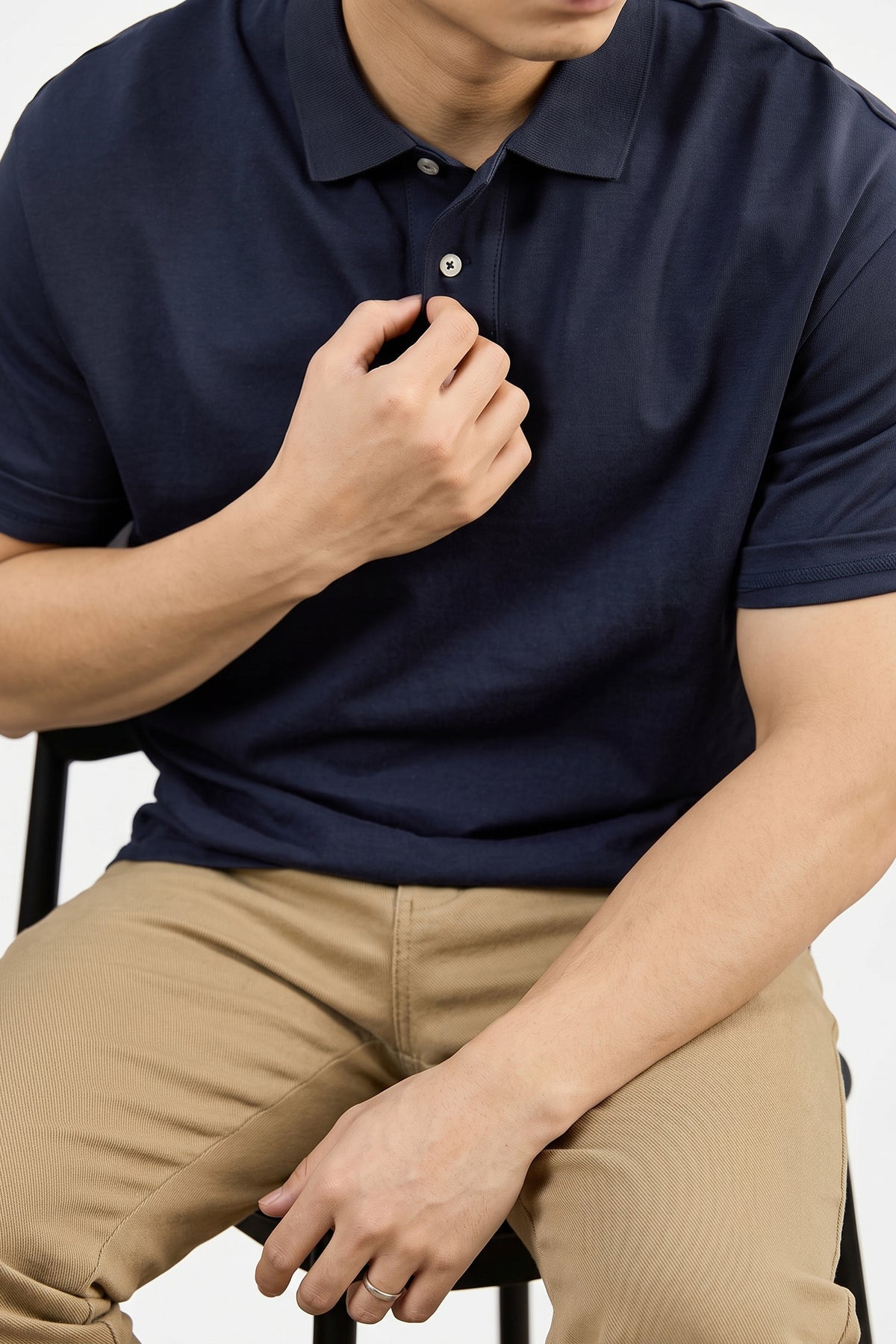Men's Heavyweight Premium Cotton Polo Shirt – Knit Collar