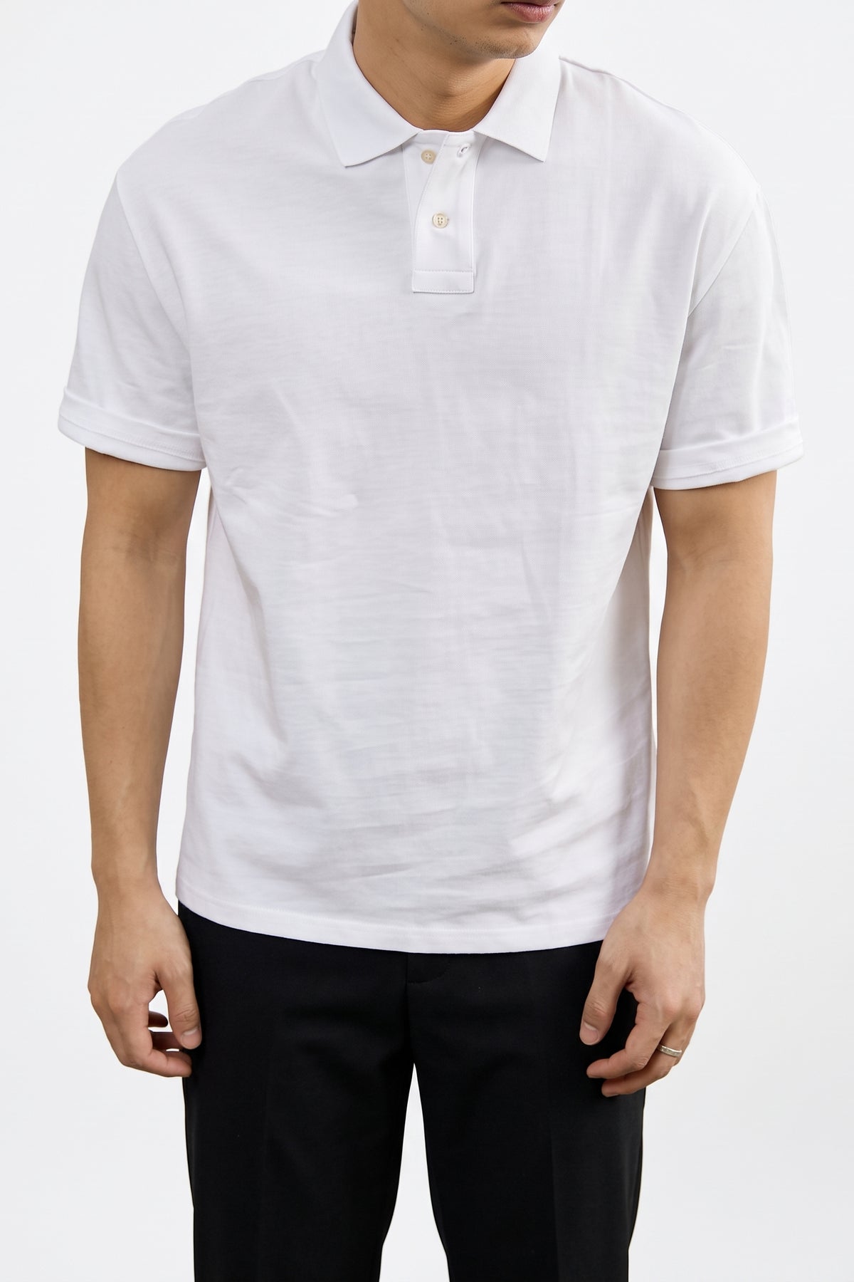 Men's Heavyweight Premium Cotton Polo Shirt – Knit Collar