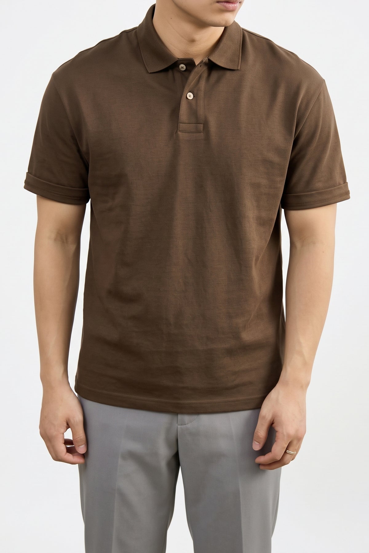 Men's Heavyweight Premium Cotton Polo Shirt – Knit Collar