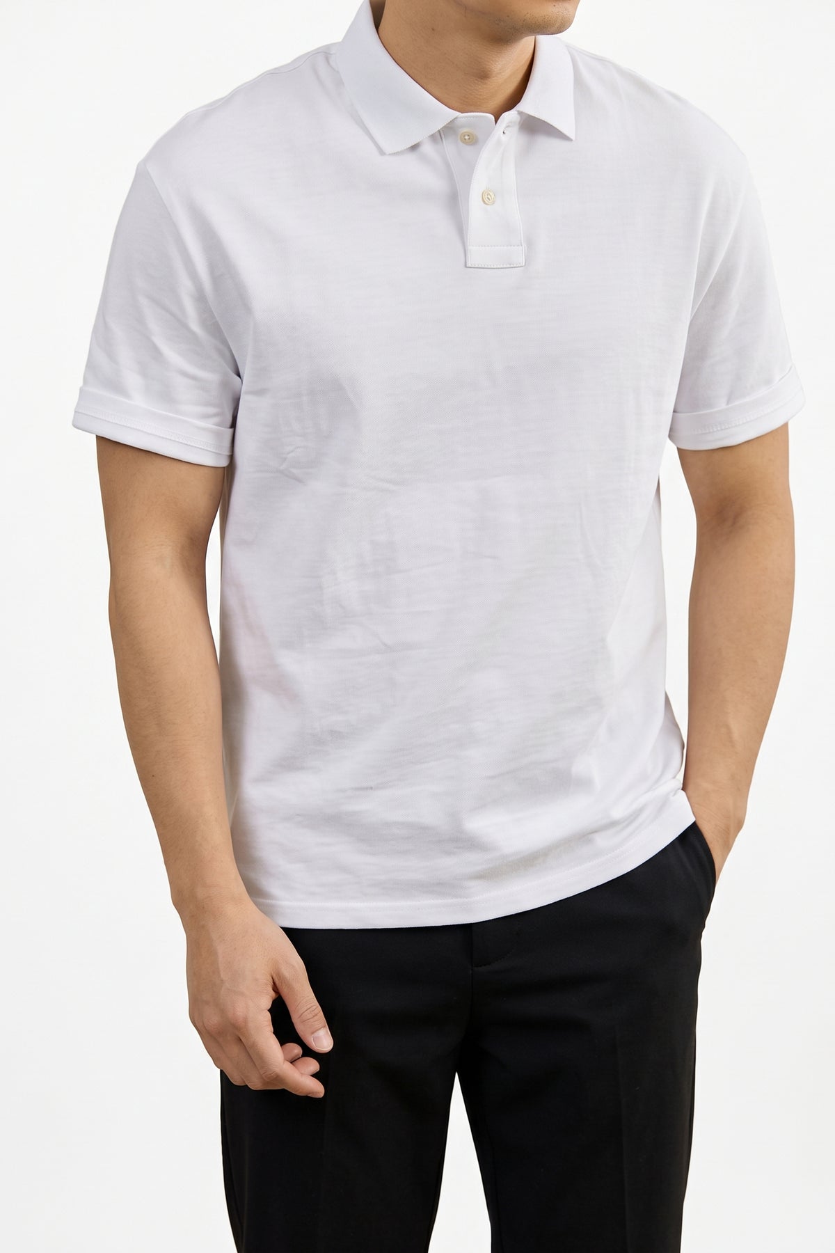 Men's Heavyweight Premium Cotton Polo Shirt – Knit Collar