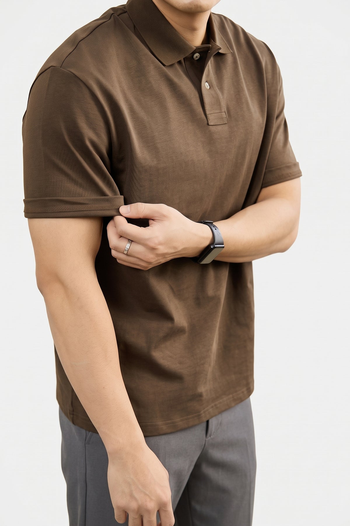 Men's Heavyweight Premium Cotton Polo Shirt – Knit Collar