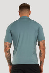 THE MUSCLE BUTTON POLO